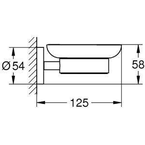 Produktbild für Seifenschale GROHE Essentials 40444001, transparent