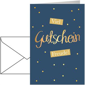 Böttcher-AG Gutscheinkarte Viel Freude, 11,5×17 cm, mit Umschlag, Motiv: Punkte
