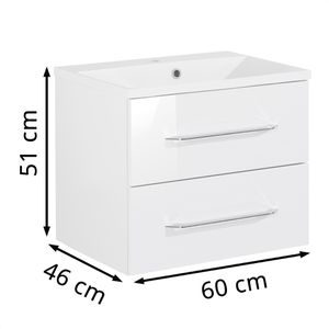 Produktbild für Waschtisch Fackelmann B.clever 82903, hängend, weiß