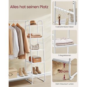 Produktbild für Garderobenständer Vasagle RGR116W02, weiß
