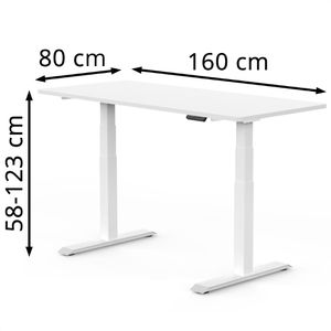 Produktbild für Schreibtisch FlexiSpot E7W 2026, weiß / weiß