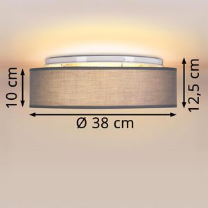 Produktbild für Deckenleuchte Monzana 109128, grau, E27-Fassung