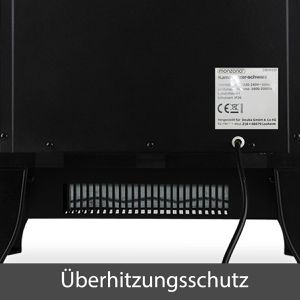 Produktbild für Heizlüfter Monzana 103239, schwarz, mit 2 Stufen bis 2000 Watt