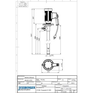 Produktbild für Fasspumpe Jessberger JP-280 PP, 41 mm, netzbetrieben 230 V