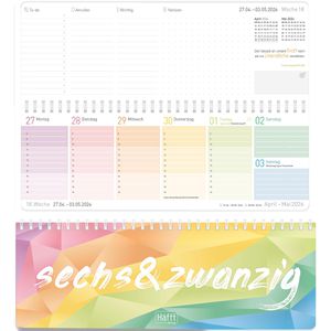 Produktbild für Tischkalender Häfft 9955-0, Rainbow, Jahr 2026
