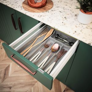 Produktbild für Besteckkasten Sossai Divio, anthrazit, aus Kunststoff